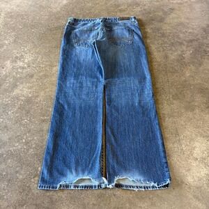 2000s‎ express baggy loose fit dark wash jeans